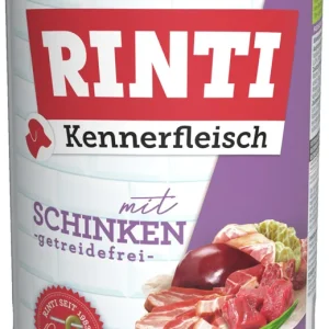 Sparpaket 6 x 400 g Rinti Kennerfleisch mit Schinken Hunde Nassfutter Sonderangebot